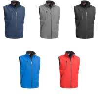 Liquidación total - Chaleco de trabajo Softshell Multibolsillos Stretch Sottozero Chrono E0120 color royal Talla M