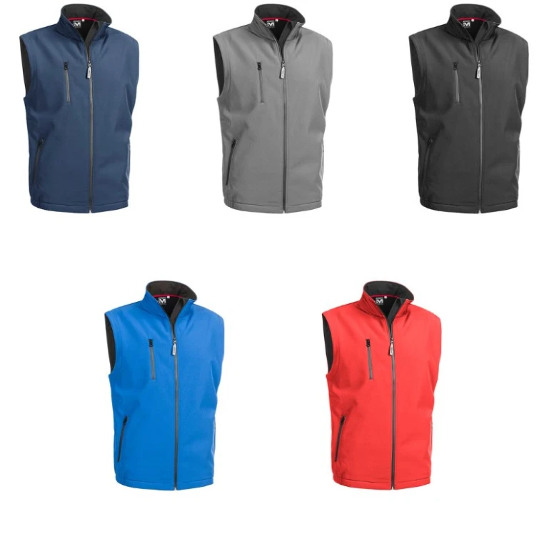 Liquidación total - Chaleco de trabajo Softshell Multibolsillos Stretch Sottozero Chrono E0120 color royal Talla M