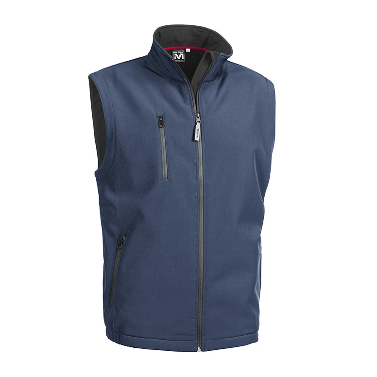 Liquidación total - Chaleco de trabajo Softshell Multibolsillos Stretch Sottozero Chrono E0120 color royal Talla M