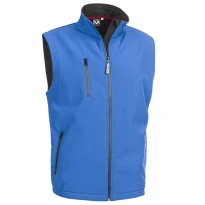 Liquidación total - Chaleco de trabajo Softshell Multibolsillos Stretch Sottozero Chrono E0120 color royal Talla M