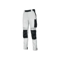 Liquidación total - Pantalón de trabajo Stretch Multibolsillos Hidrorrepelente U-Power Atom White WPE145 Talla M
