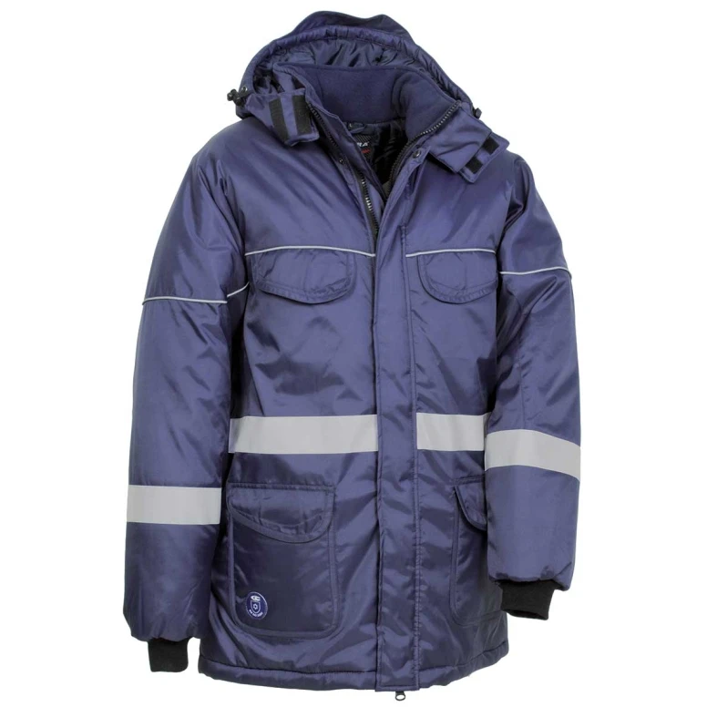 Liquidación total - Chaqueta Anti-frío de trabajo Multibolsillos Cofra Vahrn V162-0-02 Talla 2XL color marino