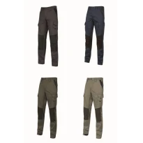Liquidación total - Pantalón de trabajo Multibolsillos Stretch U-Power Majo WST350 Talla 3XL color Verde oscuro