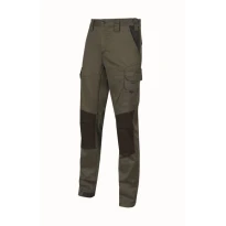 Liquidación total - Pantalón de trabajo Multibolsillos Stretch U-Power Majo WST350 Talla 3XL color Verde oscuro