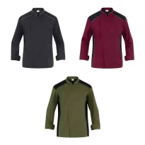 Liquidación total - Chaqueta de trabajo de Cocinero Giblor's Guido Q8G00672 Talla L color negro