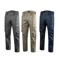 Liquidación total - Pantalón de trabajo Diadora Multibolsillos Staff Light Cotton 702.176213 Talla XL color azul