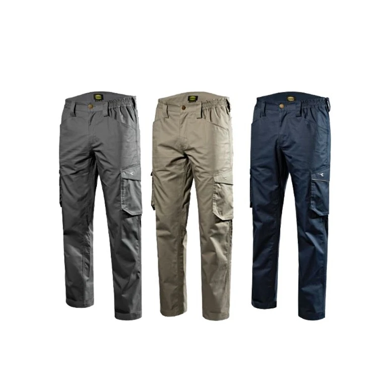 Liquidación total - Pantalón de trabajo Diadora Multibolsillos Staff Light Cotton 702.176213 Talla XL color azul