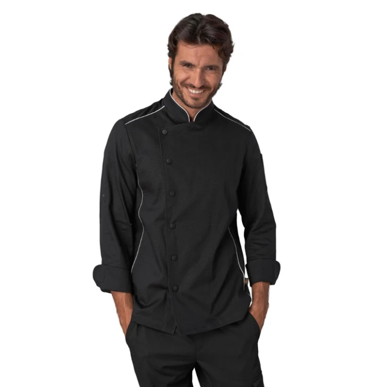 Liquidación total - Chaqueta de trabajo Chef Alex 100% algodón Siggi 28GA0191/00-0014 Talla 3xl color negro