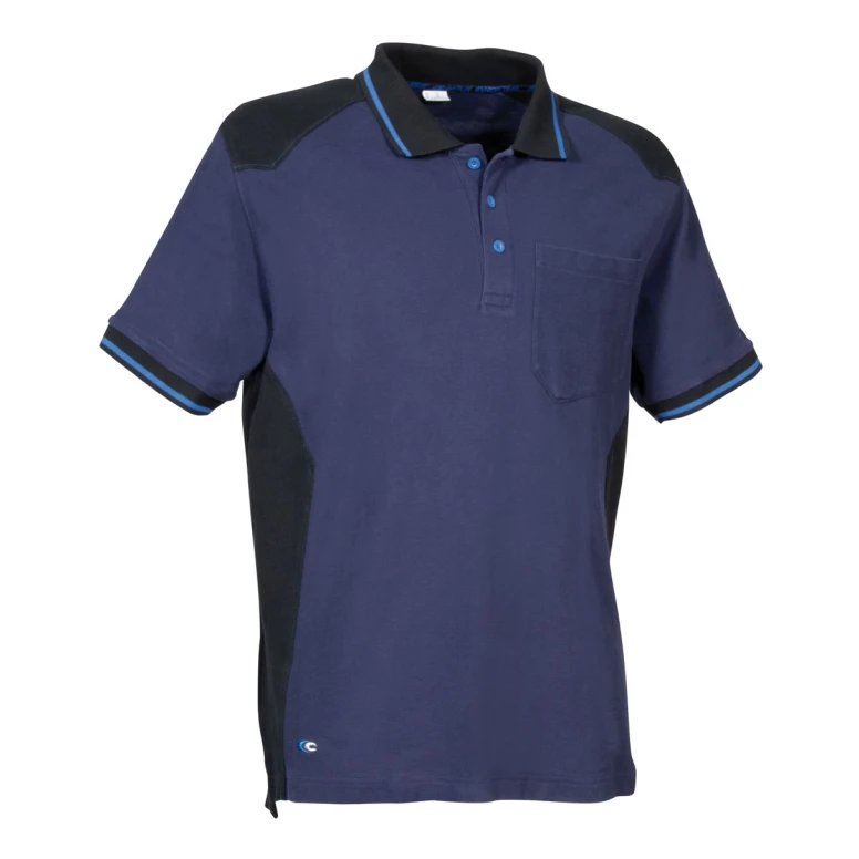 Liquidación total - Polo de trabajo Cofra Tudela 100% algodón V620-0-03 Talla 3xl color antracita negro naranja