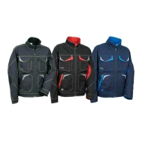 Liquidación total - Chaqueta de trabajo Stretch Elástica Multibolsillos Cofra Abrantes V480-0-04 color antracita negro número 54