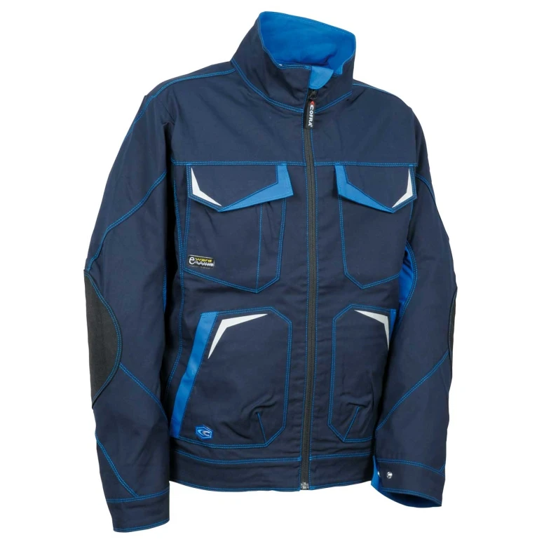 Liquidación total - Chaqueta de trabajo Stretch Elástica Multibolsillos Cofra Abrantes V480-0-04 color antracita negro número 54