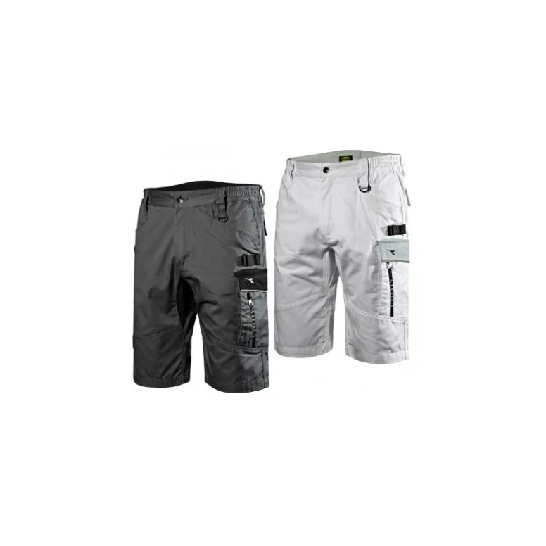 Liquidación total - Bermuda de trabajo Diadora Stretch Multibolsillos Easywork Light 702.176206 Talla XL color blanco