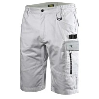 Liquidación total - Bermuda de trabajo Diadora Stretch Multibolsillos Easywork Light 702.176206 Talla XL color blanco