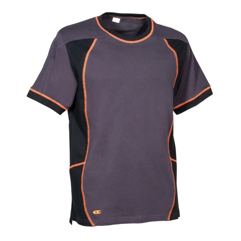 Liquidación total - Camiseta de trabajo Cofra Zuera 100% algodón V598-0-02 Talla M Color Barro/Negro