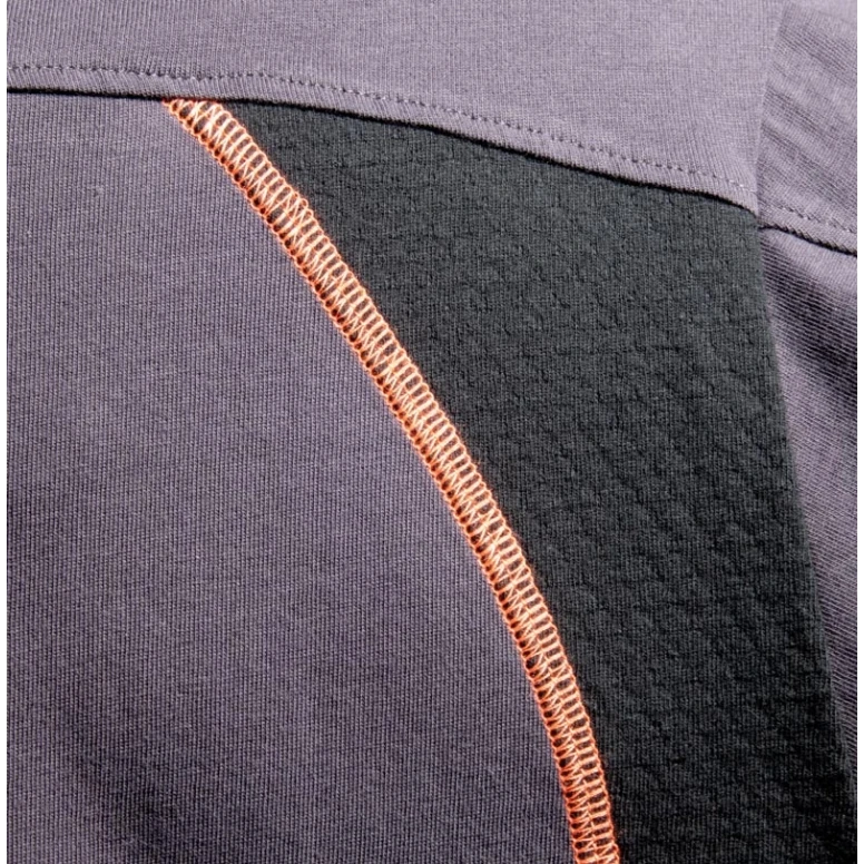 Liquidación total - Camiseta de trabajo Cofra Zuera 100% algodón V598-0-02 Talla M Color Barro/Negro