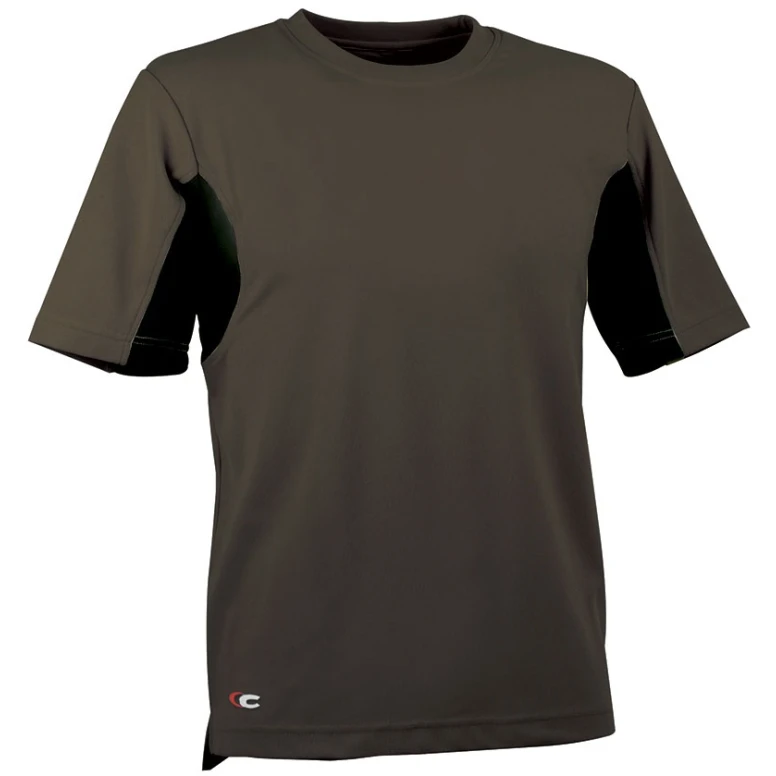 Liquidación total - Camiseta de trabajo Cofra Caribbean 100% poliéster V085-0-00A Talla L color barro negro