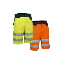 Liquidación total - Bermuda de trabajo Alta visibilidad Multibolsillos Cofra Visibile V074-0-02 número 56 amarillo