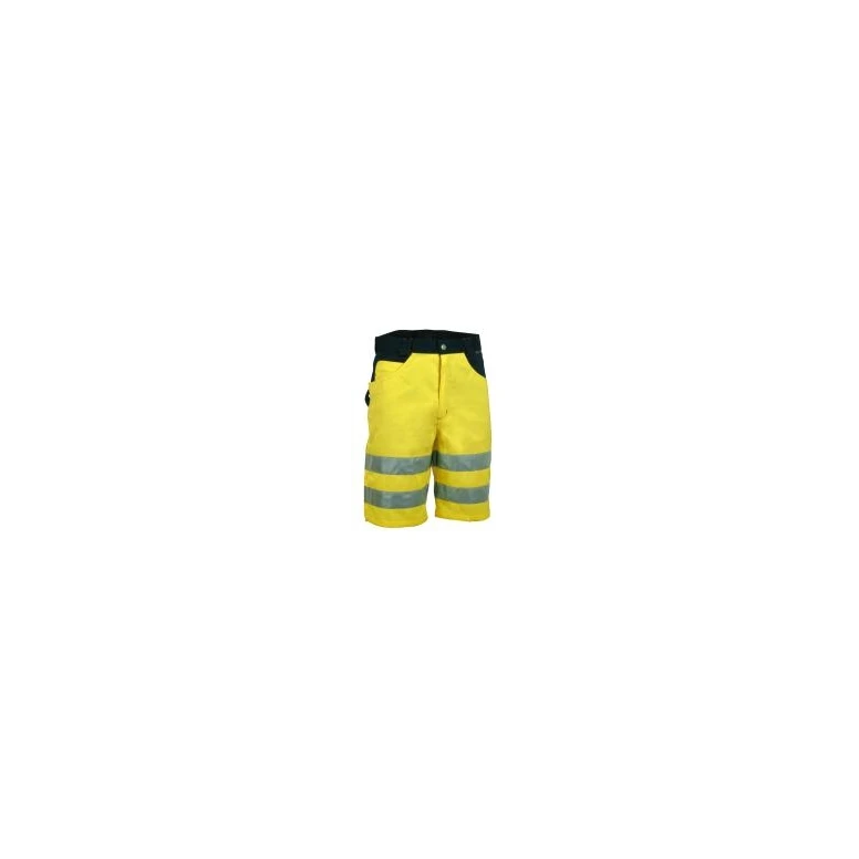 Liquidación total - Bermuda de trabajo Alta visibilidad Multibolsillos Cofra Visibile V074-0-02 número 56 amarillo