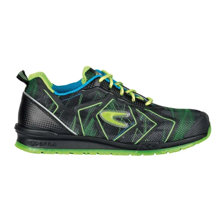 Liquidación total - Zapatos de seguridad Cofra Driscoll S1P SRC 78740-000 Número 41 Color Negro/Verde