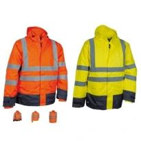 Liquidación total - Parka de trabajo Alta visibilidad Cofra Telsen V419-0-02 Talla 3XL Color Naranja Marino