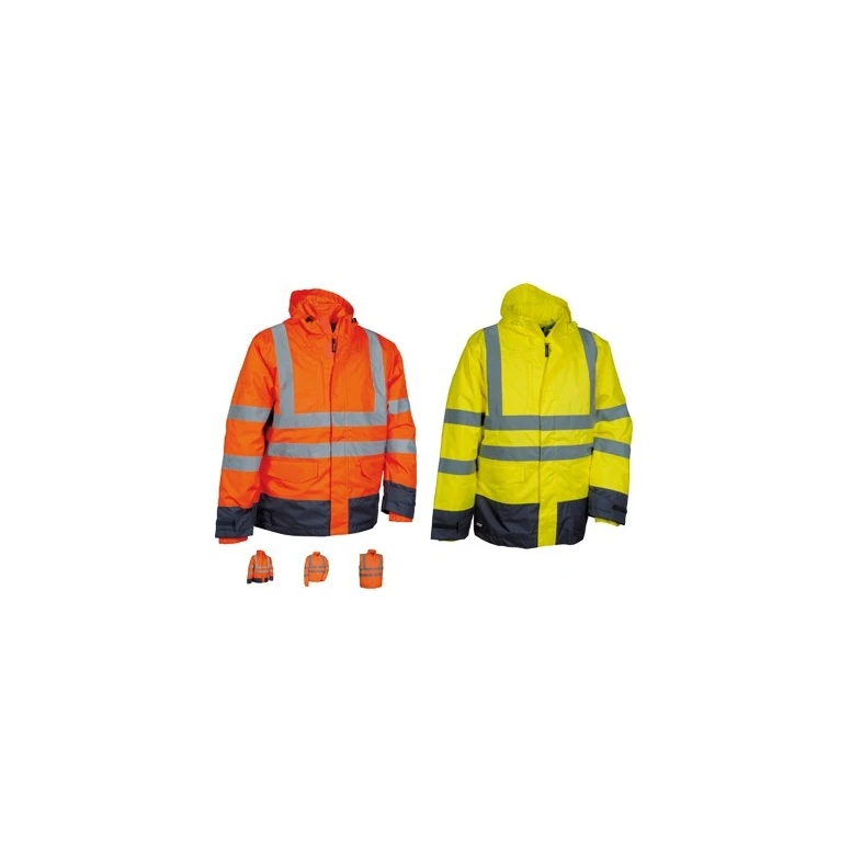 Liquidación total - Parka de trabajo Alta visibilidad Cofra Telsen V419-0-02 Talla 3XL Color Naranja Marino
