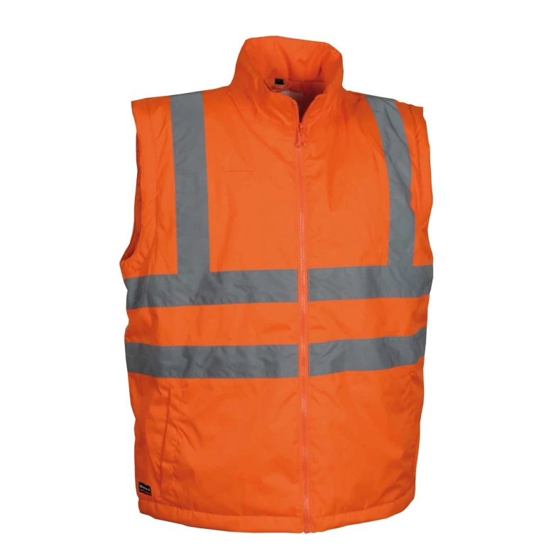 Liquidación total - Parka de trabajo Alta visibilidad Cofra Telsen V419-0-02 Talla 3XL Color Naranja Marino
