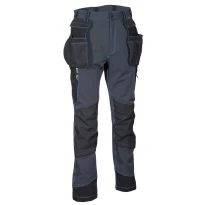 Liquidación total - Pantalón de trabajo Multibolsillos Stretch Cofra Laxbo V591-0-02 número 46 Color Antracita Negro