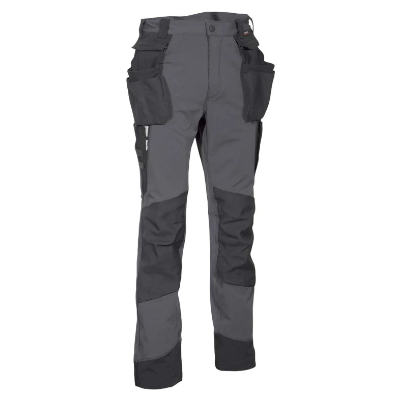 Liquidación total - Pantalón de trabajo Multibolsillos Stretch Cofra Laxbo V591-0-02 número 46 Color Antracita Negro