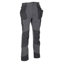 Liquidación total - Pantalón de trabajo Multibolsillos Stretch Cofra Laxbo V591-0-02 número 46 Color Antracita Negro