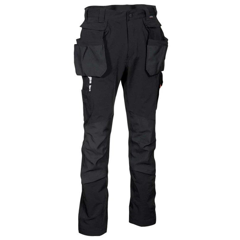 Liquidación total - Pantalón de trabajo Multibolsillos Stretch Cofra Laxbo V591-0-02 número 46 Color Antracita Negro