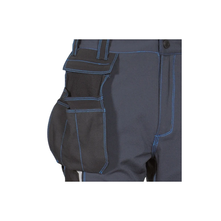 Liquidación total - Pantalón de trabajo Multibolsillos Stretch Cofra Laxbo V591-0-02 número 46 Color Antracita Negro