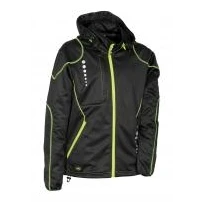 Liquidación total - Chaqueta con capucha de trabajo Softshell Cofra Jacuzia V387-0-02 negro/rojo Talla M