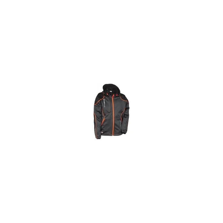 Liquidación total - Chaqueta con capucha de trabajo Softshell Cofra Jacuzia V387-0-02 negro/rojo Talla M