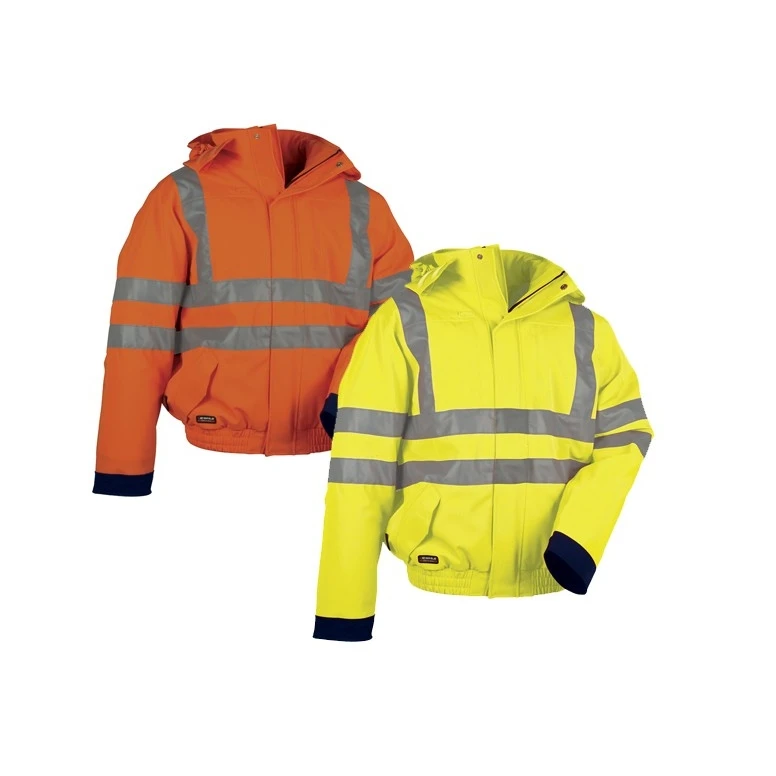Liquidación total - Chaquetón de trabajo Alta visibilidad Cofra Flúor V075-0-02 Número 60 Color Amarillo Marino