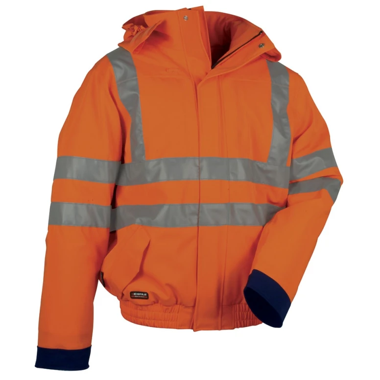 Liquidación total - Chaquetón de trabajo Alta visibilidad Cofra Flúor V075-0-02 Número 60 Color Amarillo Marino