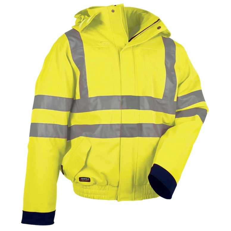 Liquidación total - Chaquetón de trabajo Alta visibilidad Cofra Flúor V075-0-02 Número 60 Color Amarillo Marino