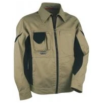 Liquidación total - Chaqueta de trabajo Multibolsillos Cofra Workman V007-0-00 barro/negro número 48