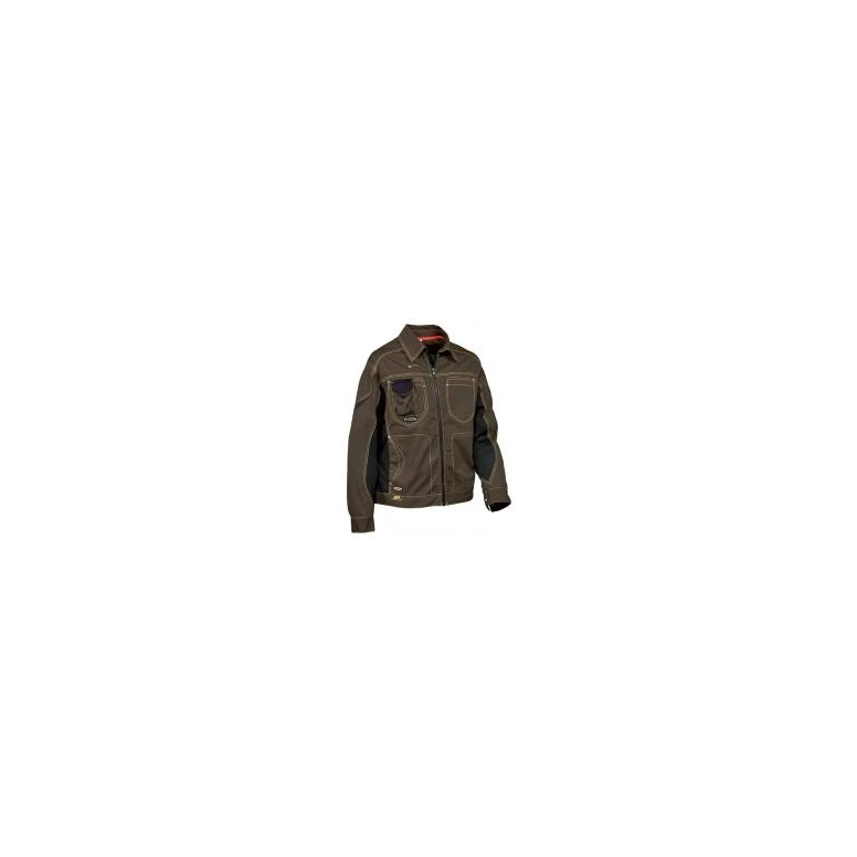 Liquidación total - Chaqueta de trabajo Multibolsillos Cofra Workman V007-0-00 barro/negro número 48