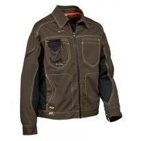 Liquidación total - Chaqueta de trabajo Multibolsillos Cofra Workman V007-0-00 barro/negro número 48
