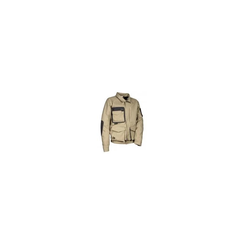 Liquidación total - Chaqueta de trabajo Stretch Elástica Multibolsillos Cofra Oberwart V560-0-00 número 52 Color Barro Negro