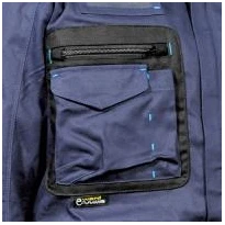 Liquidación total - Chaqueta de trabajo Stretch Elástica Multibolsillos Cofra Oberwart V560-0-00 número 52 Color Barro Negro