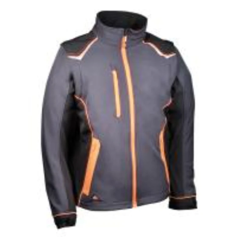 Liquidación total - Chaqueta de trabajo Softshell Elástica Cofra Selters V643-0-02 número 46 Color Negro Negro Amarillo Flúor