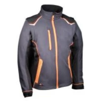 Liquidación total - Chaqueta de trabajo Softshell Elástica Cofra Selters V643-0-02 número 46 Color Negro Negro Amarillo Flúor