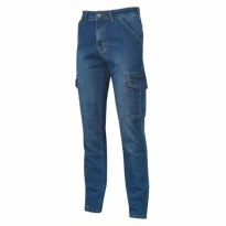 Liquidación total - Vaqueros de trabajo Elásticos Multibolsillos U-Power Tommy EX244 color negro Talla 2XL