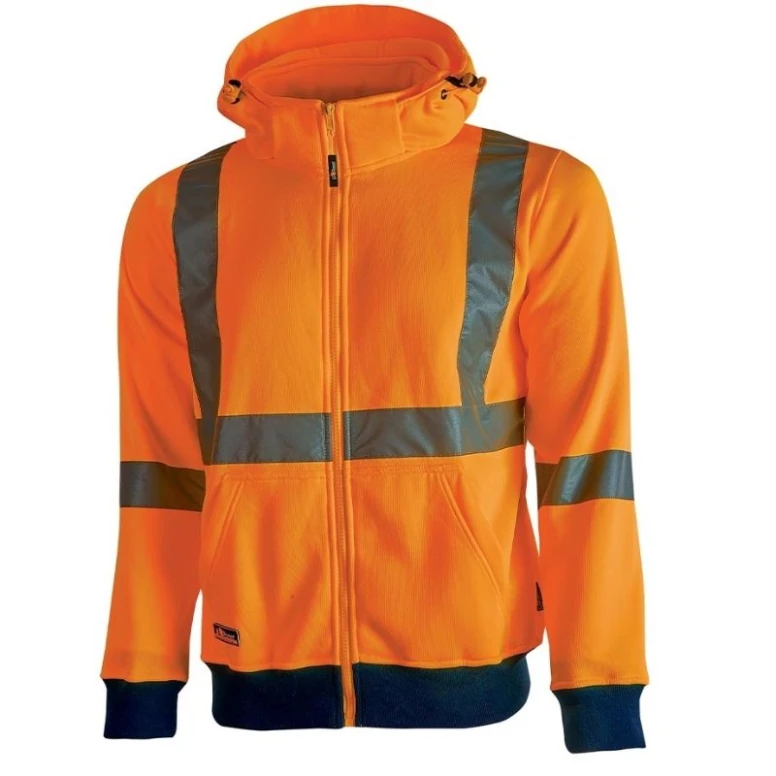 Liquidación total - Sudadera de trabajo Alta visibilidad U-Power Melody HL180YF color naranja flúor Talla 3XL