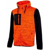 Liquidación total - Sudadera de trabajo con capucha U-Power Rainbow EY174OF Talla XL Color Negro carbón