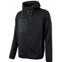 Liquidación total - Sudadera de trabajo con capucha U-Power Rainbow EY174OF Talla XL Color Negro carbón