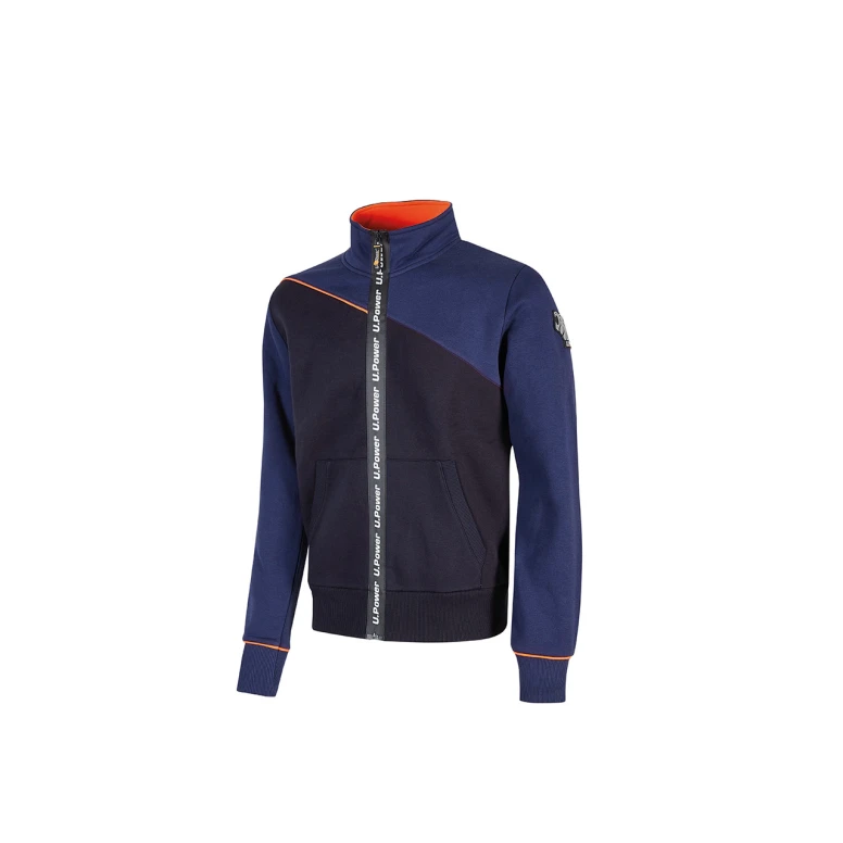 Liquidación total - Sudadera de trabajo cremallera completa U-Power Uranus EY243 Talla S Deep azul
