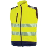 Liquidación total - Chaleco de trabajo Softshell Stretch Elástico Alta visibilidad U-Power Dany HL173YF Talla XL Yellow flúor
