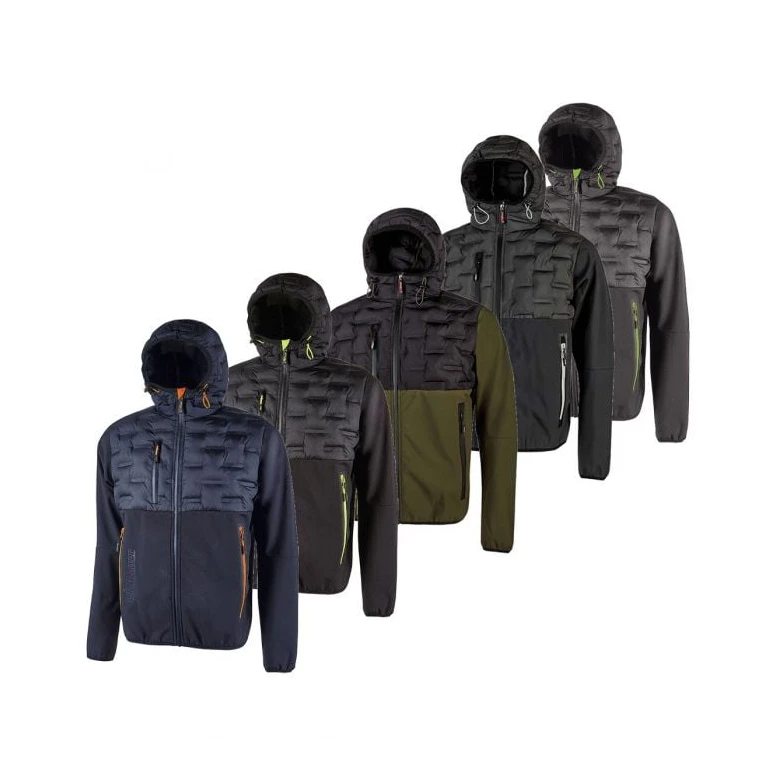 Liquidación total - Chaqueta de trabajo Softshell Stretch Elástica U-Power Spock FU213DB color azul oscuro Talla S